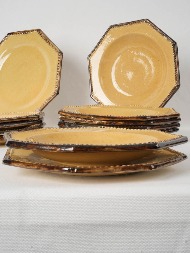 Vintage French Vallauris pottery soup bowls