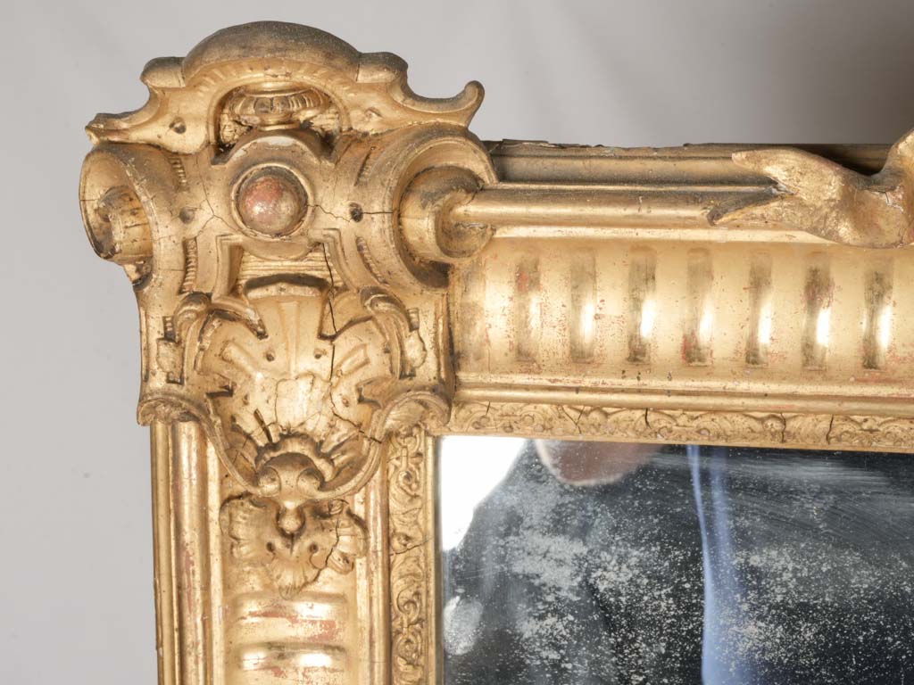 Substantial Antique Giltwood Wall Mirror