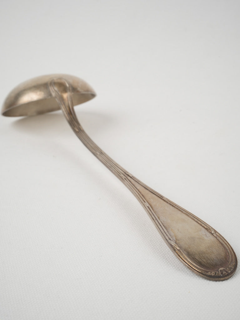 Antique silver-plated soup ladle