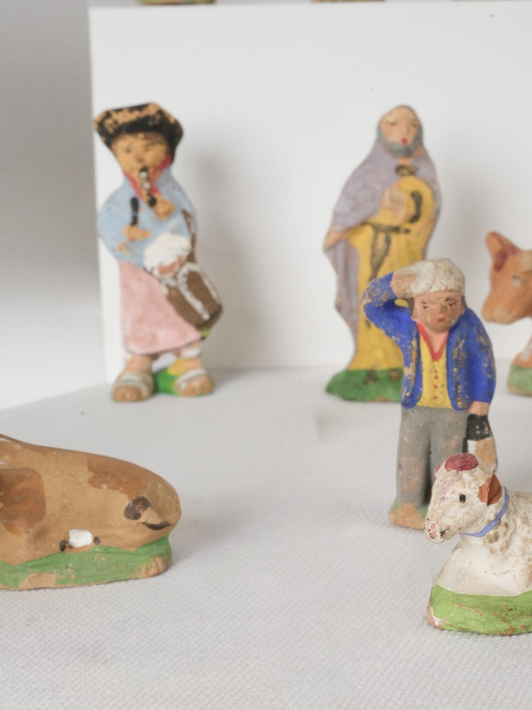 Collection of 27 Antique French Santons from Marseille 1¼"