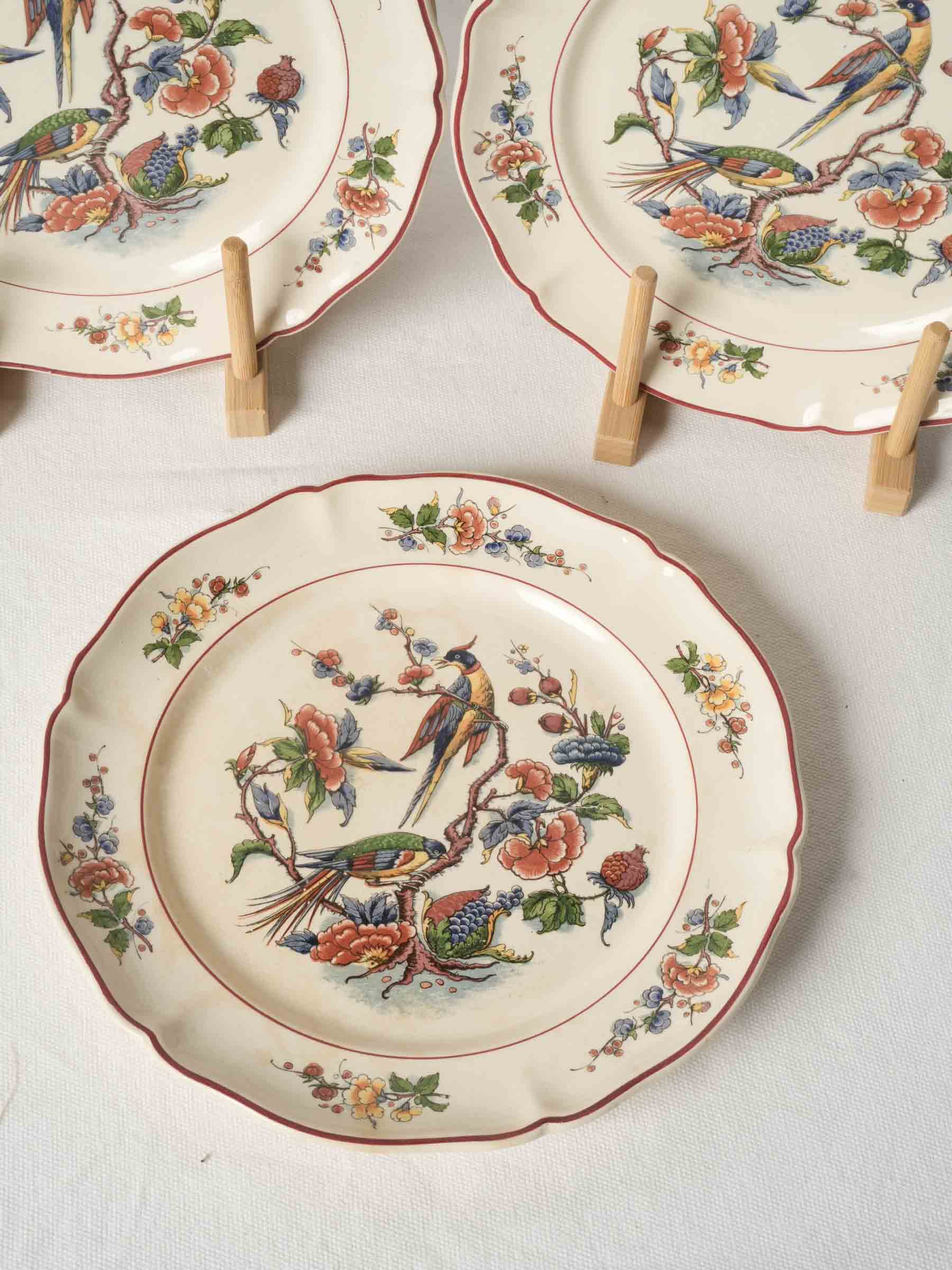 Set of 8 Villeroy & Boch Rouen Pattern “Phoenix” Plates - 9¾"