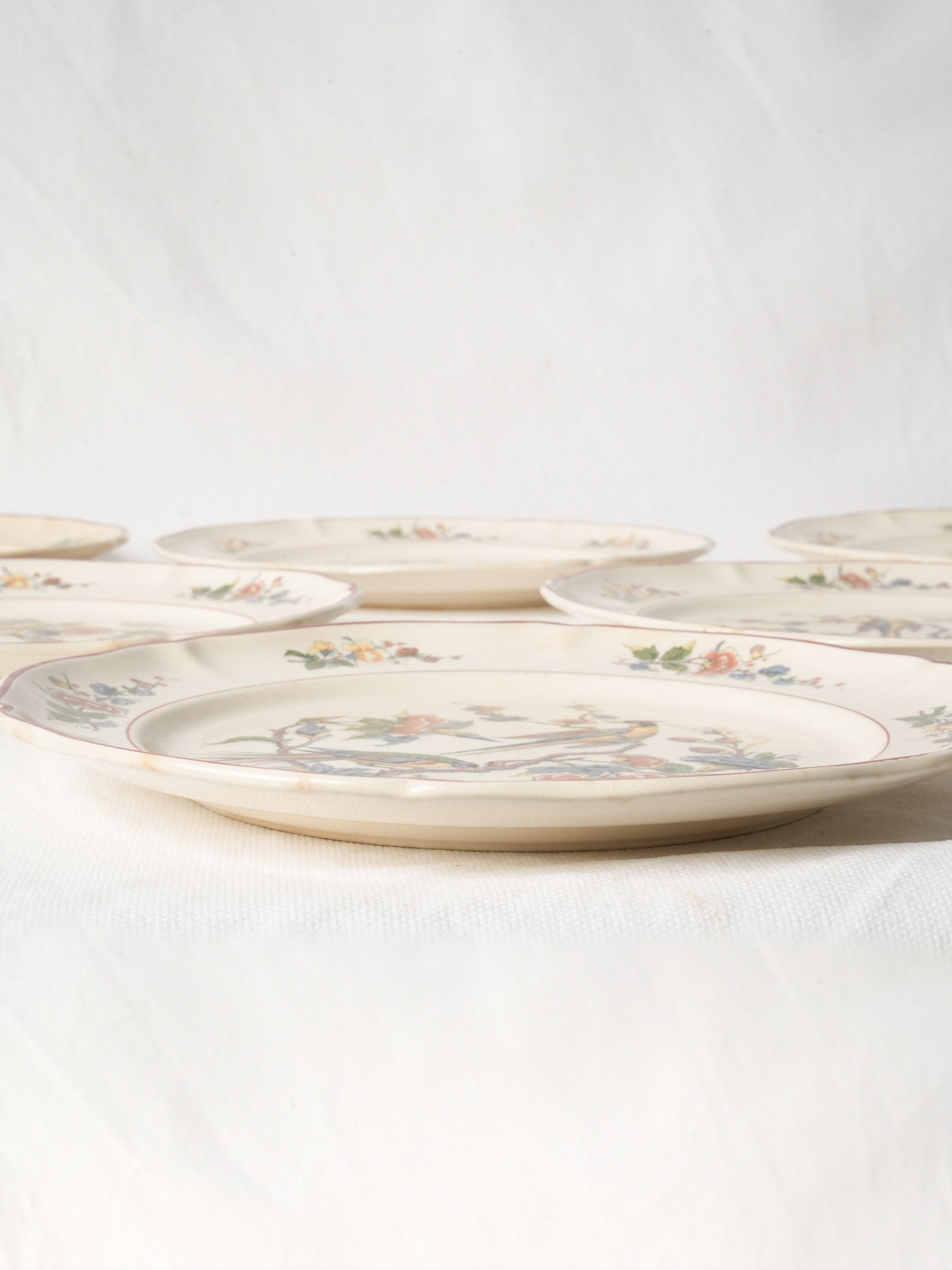 Set of 8 Villeroy & Boch Rouen Pattern “Phoenix” Plates - 9¾"