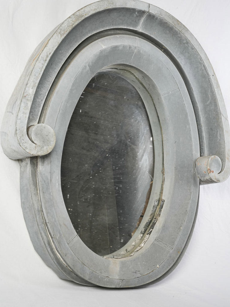Aged mercury-backed architectural mirror  