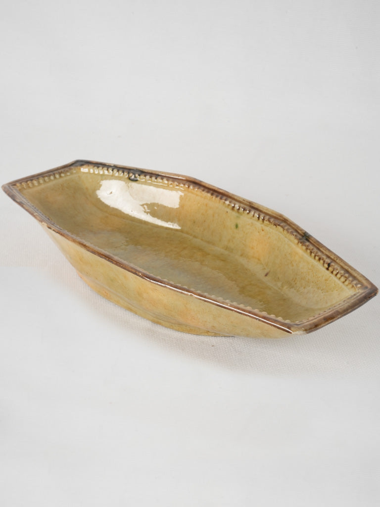 Rustic French footed serving bowl