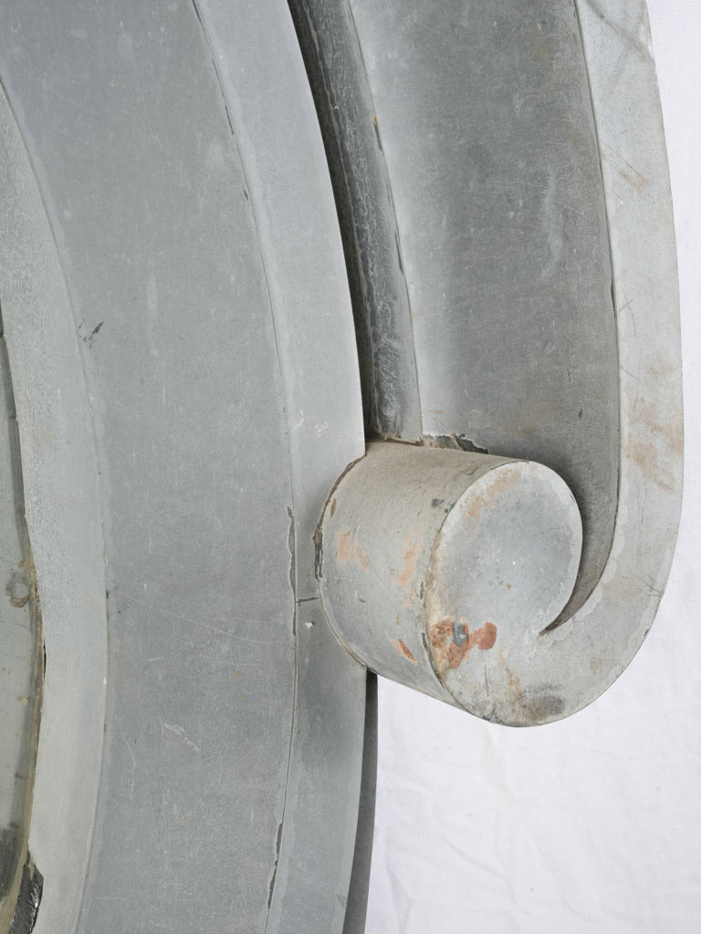Lead-grey patina mirror decor