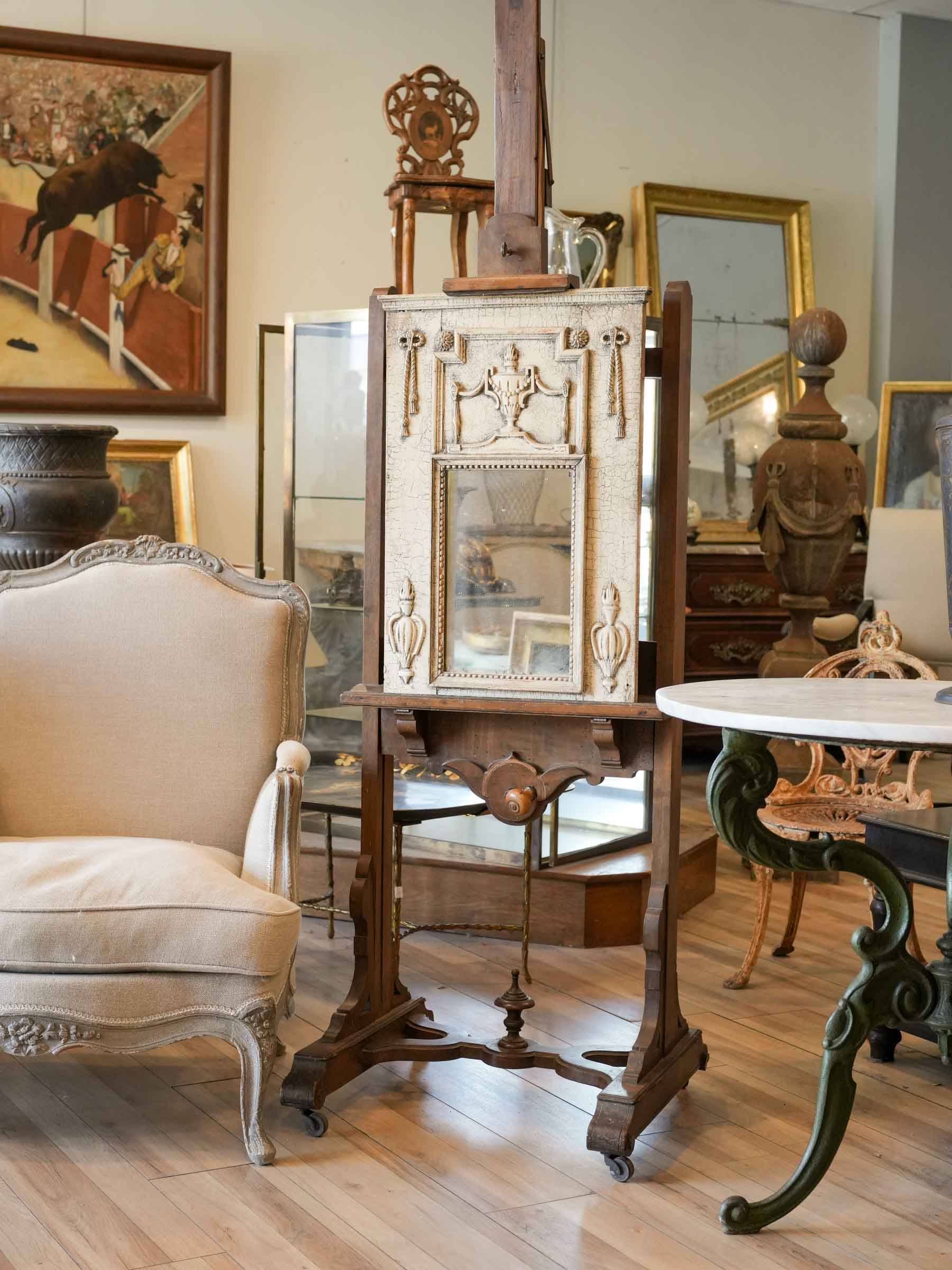Petite Neoclassical French Trumeau Mirror Circa 1900 - 26½" x 18½"
