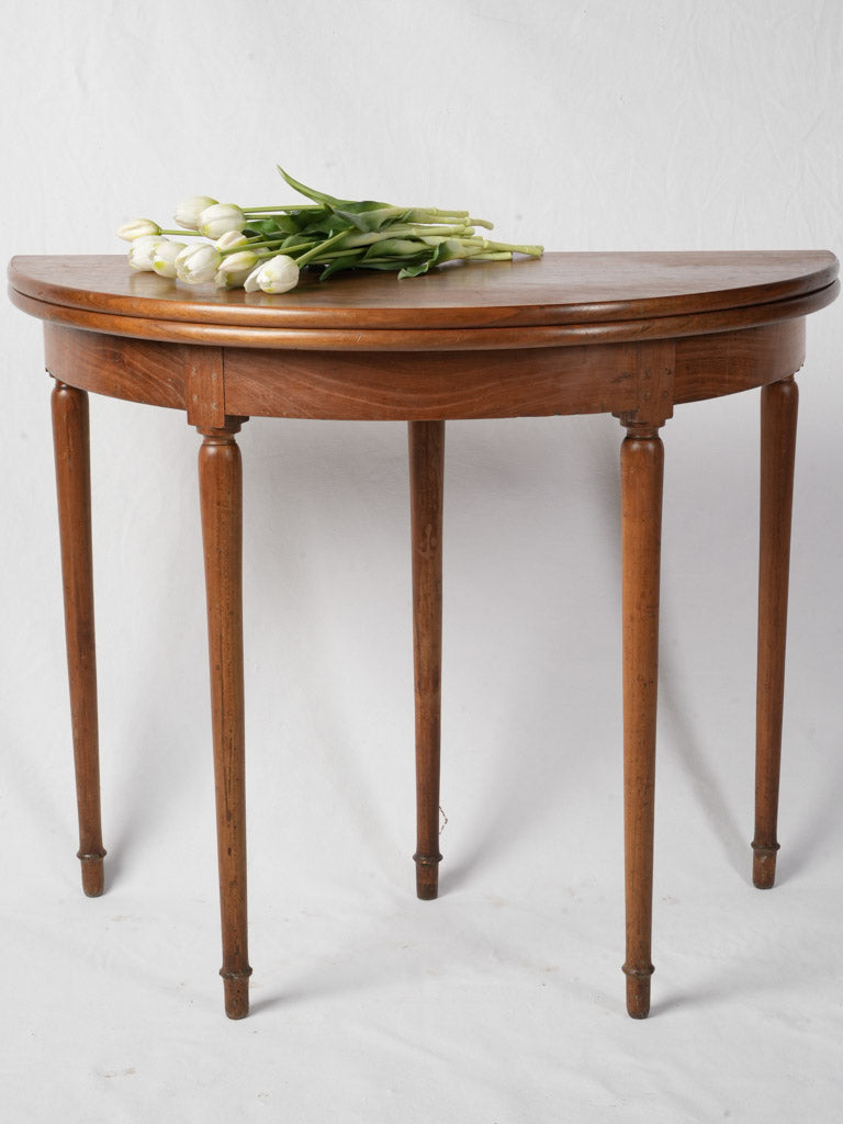 Vintage walnut console table