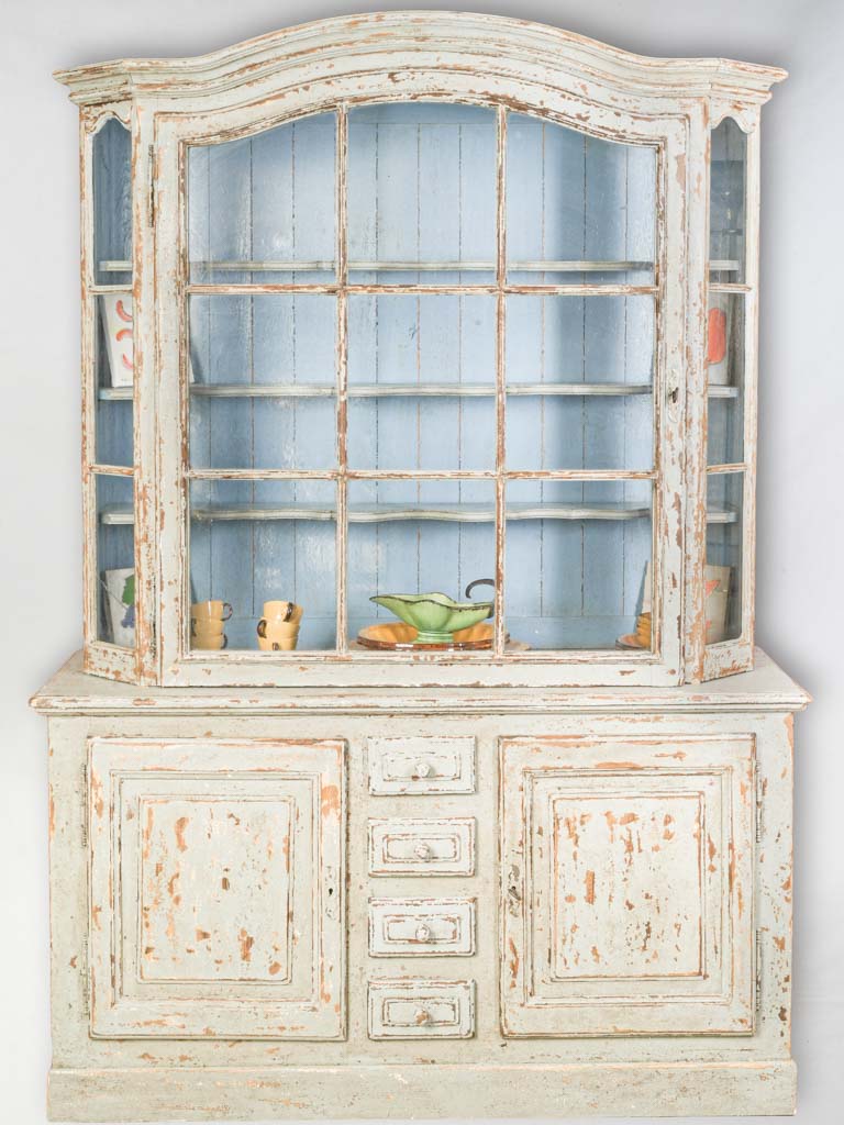 Mid 20th Century French Provincial Oak Glazed Dresser