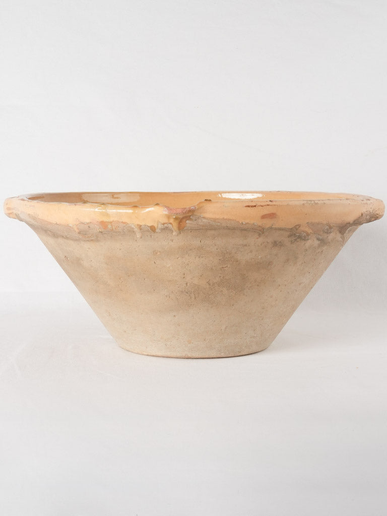 RESERVED GG Huge tian bowl w/ creamy yellow glaze 23¼"
