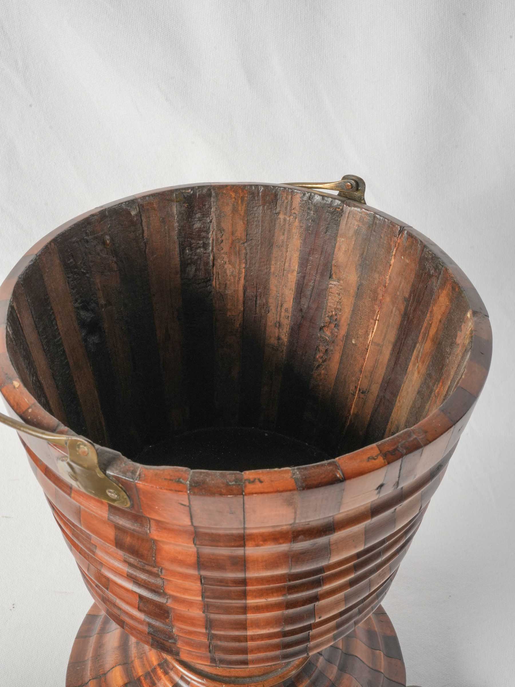 Fine Antique English Coal or Peat Bucket, two tone