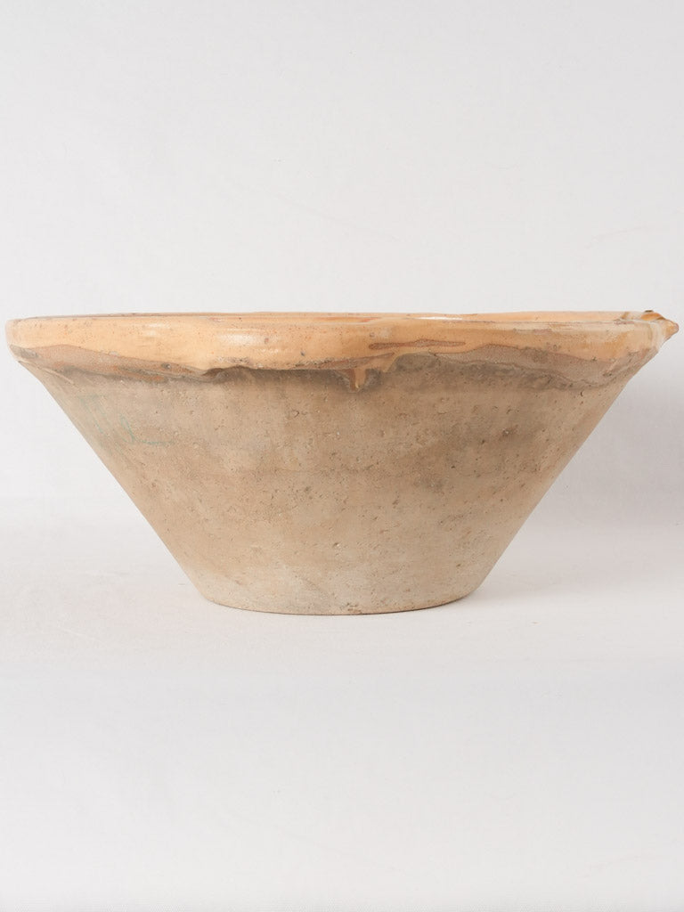 RESERVED GG Huge tian bowl w/ creamy yellow glaze 23¼"