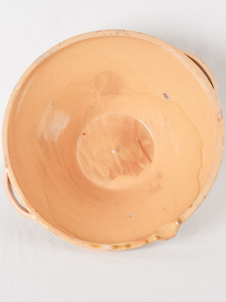 RESERVED GG Huge tian bowl w/ creamy yellow glaze 23¼"