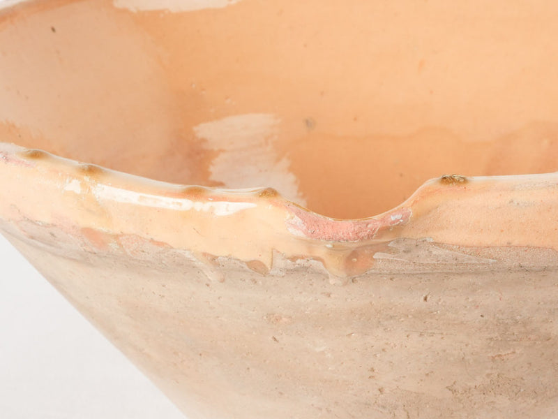 RESERVED GG Huge tian bowl w/ creamy yellow glaze 23¼"