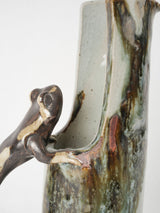 Rustic spotted lizard ceramic vessel