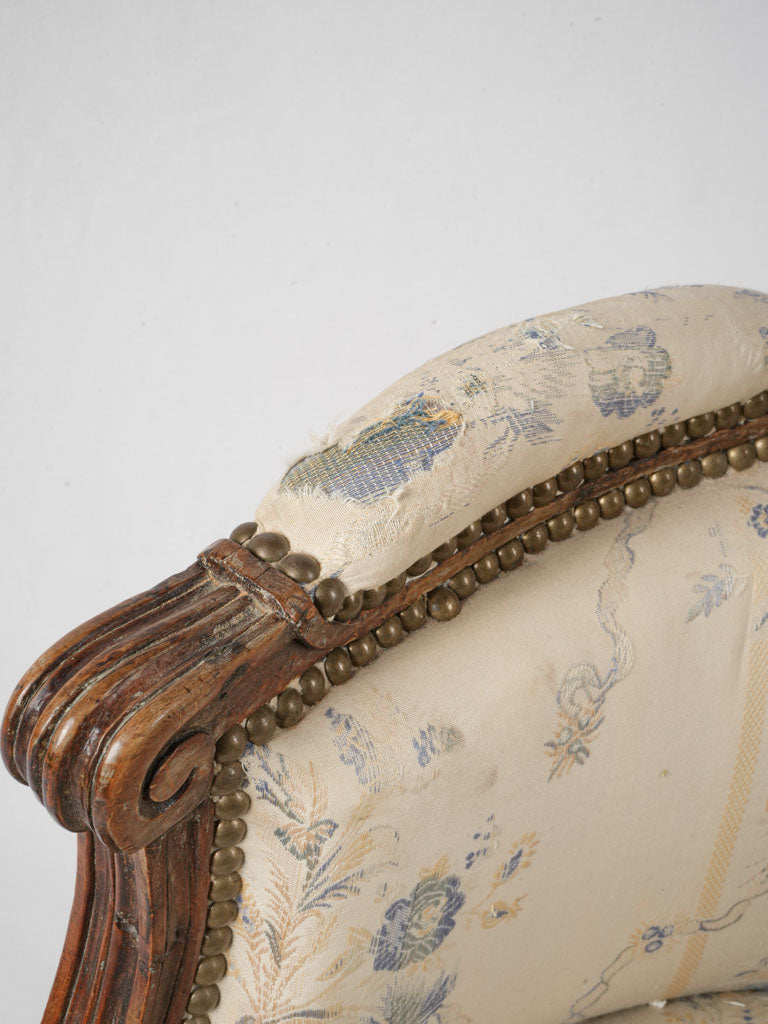 Classic walnut Louis XVI chair  