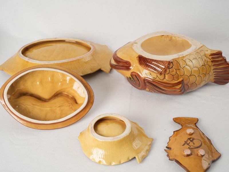 Unique Vallauris artisan pottery assortment