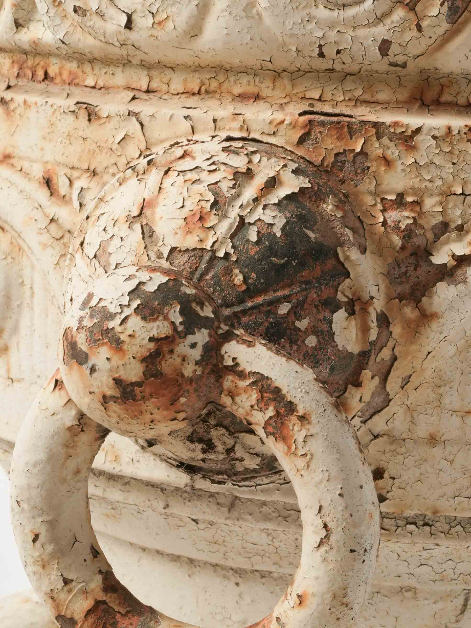 Sculptural 19th-Century French Cast Iron Jardinière w/ Weathered Patina - 19¾"