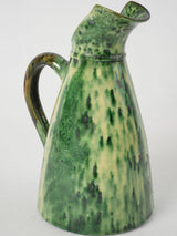 Antique green-glazed Vallauris French pitcher
