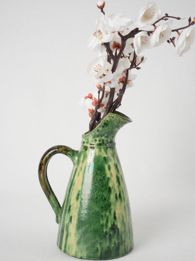 Vintage mottled Vallauris ceramic water jug