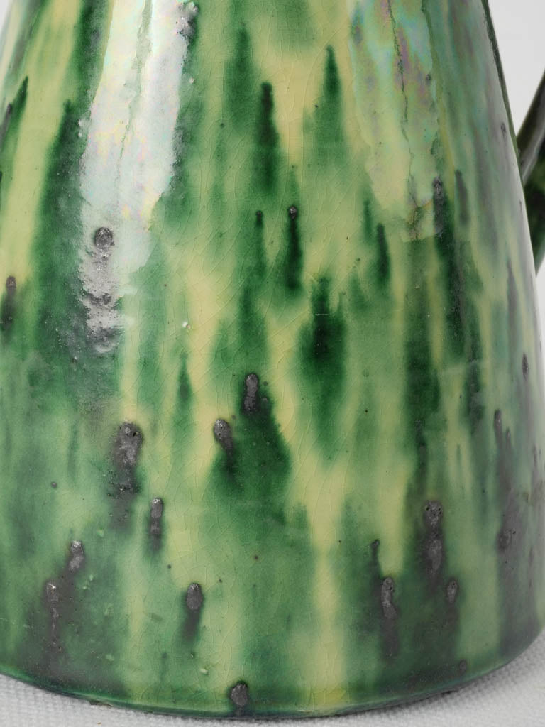 Picasso-era Vallauris earthenware green jug