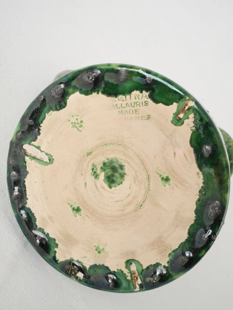 Aged Vallauris pottery with unique glaze
