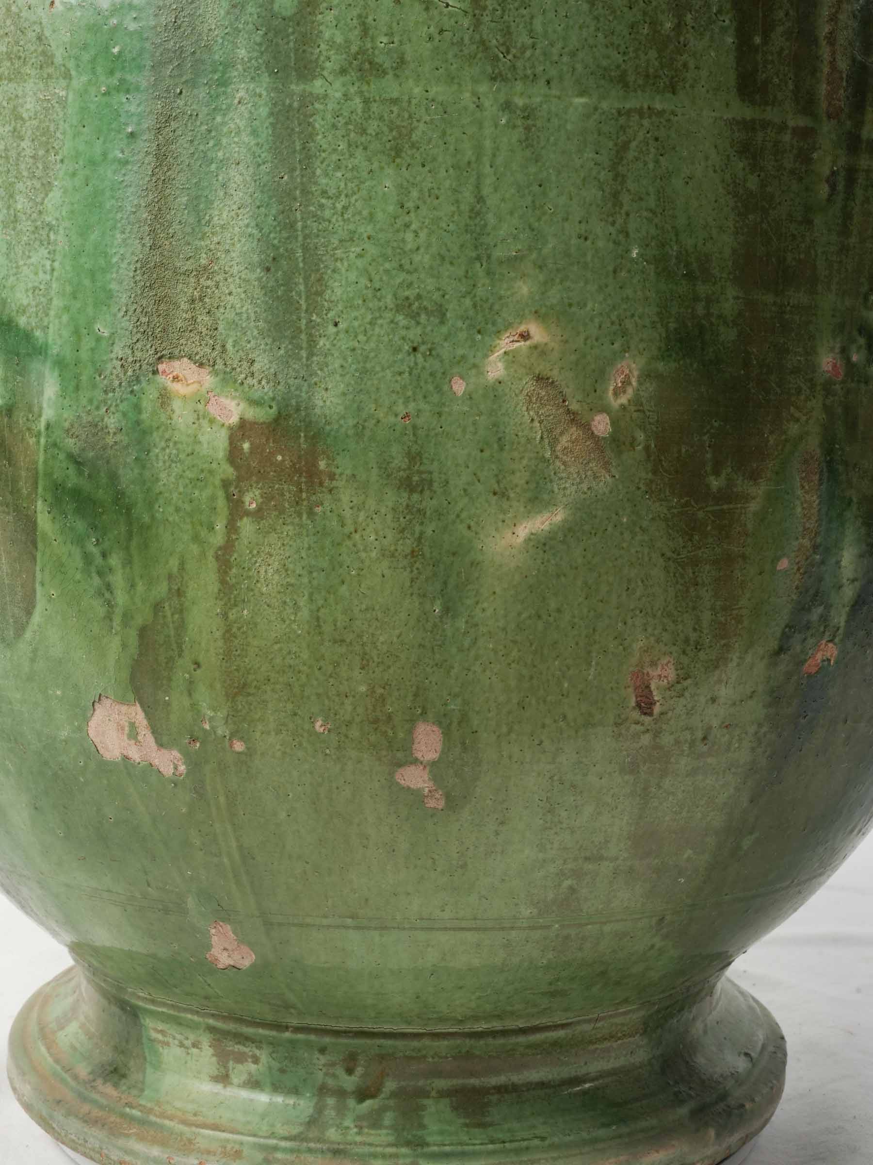 Tall Green-Glazed Olive Jar from Tornac, Late 19th Century - 29¼"