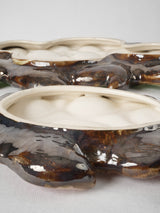 Unique Vallauris pottery oyster set