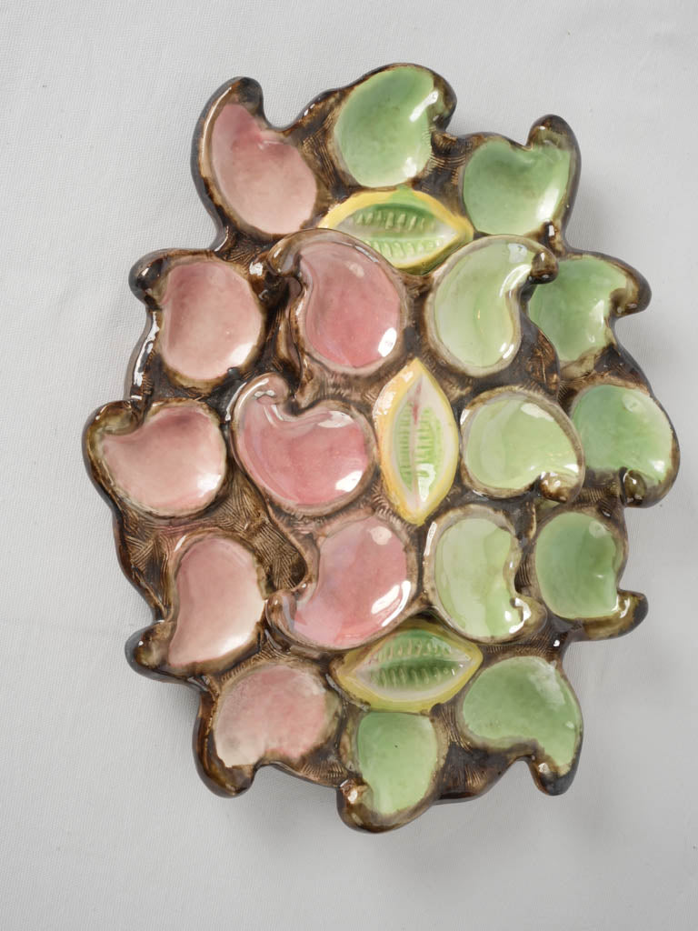 1950s artistic oyster display plates