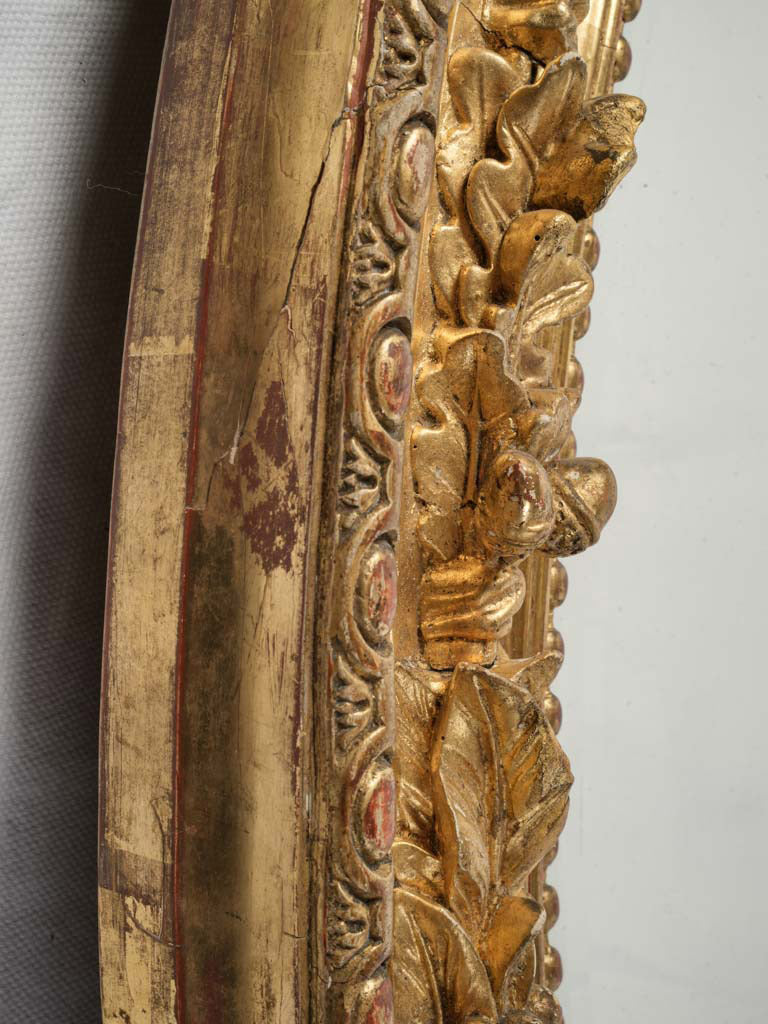 Impressive Napoleon III Carved Giltwood Medallion Mirror - 52" x 37"