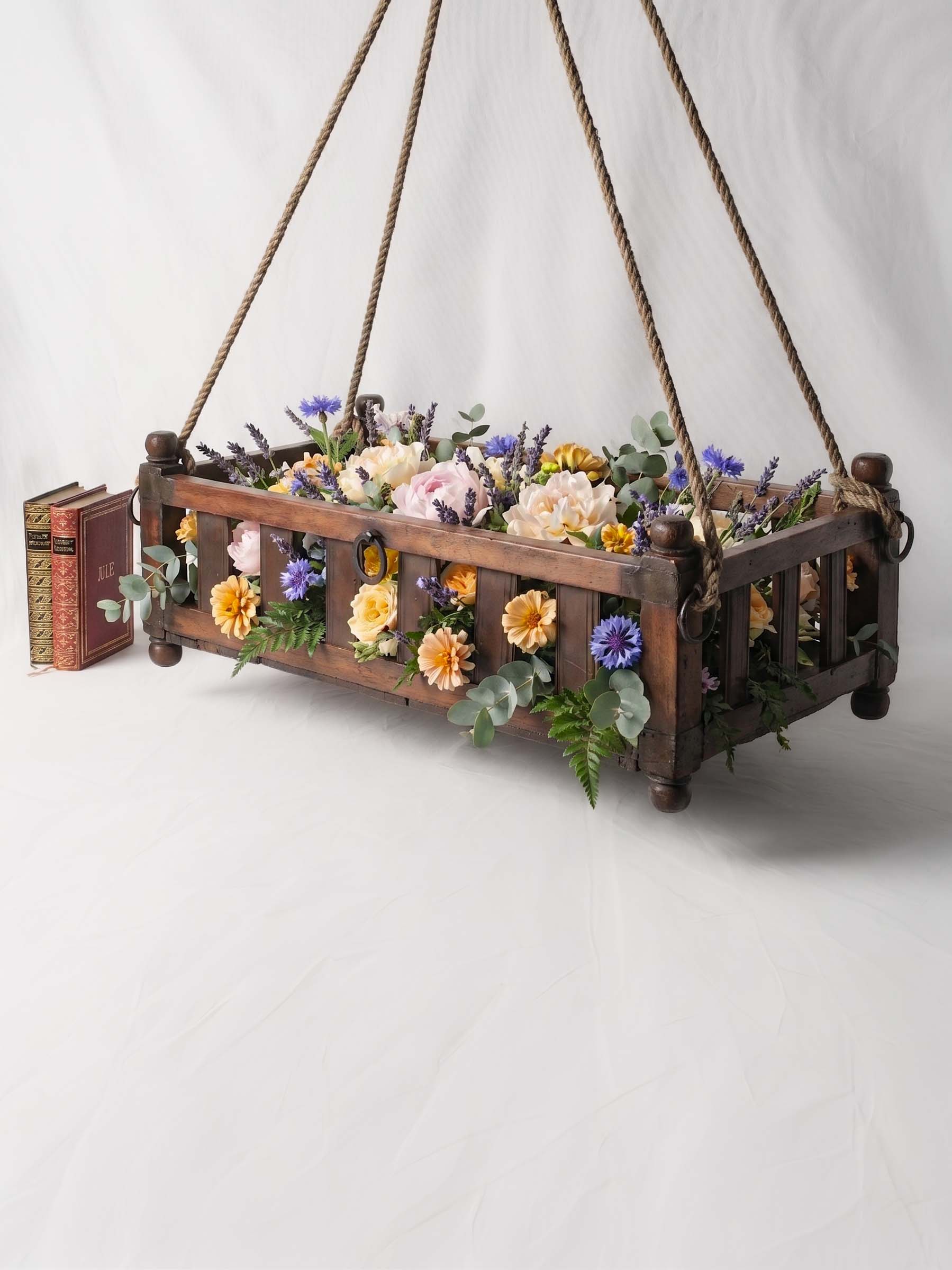 Antique French Folk Art Suspended Cradle -32¾"