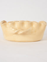 Vintage square bowl w/ rippled edge & bees 8¼"