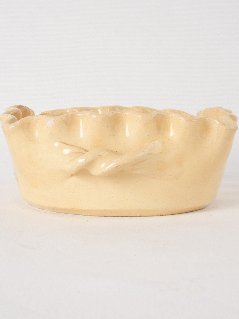 Quaint bee-patterned yellow fruit bowl
