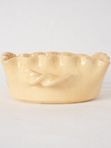 Vintage square bowl w/ rippled edge & bees 8¼"