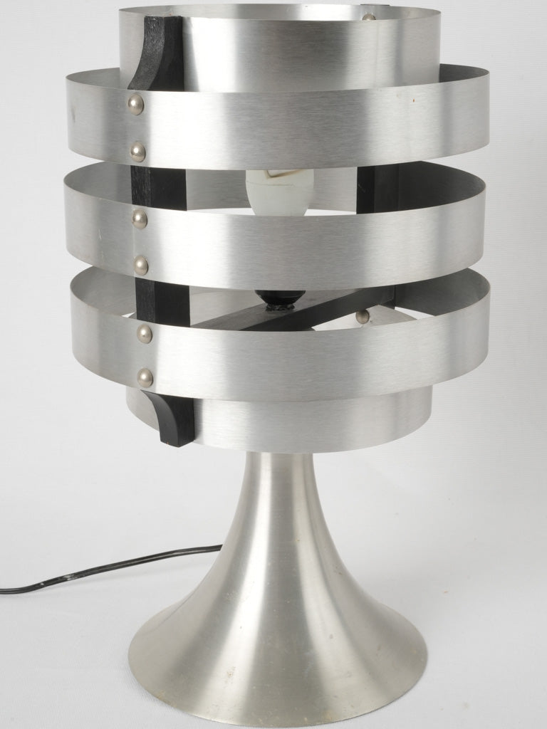 Vintage French aluminum table lamp