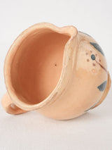 Tiny antique French pouring jug w/ flowers 3½"