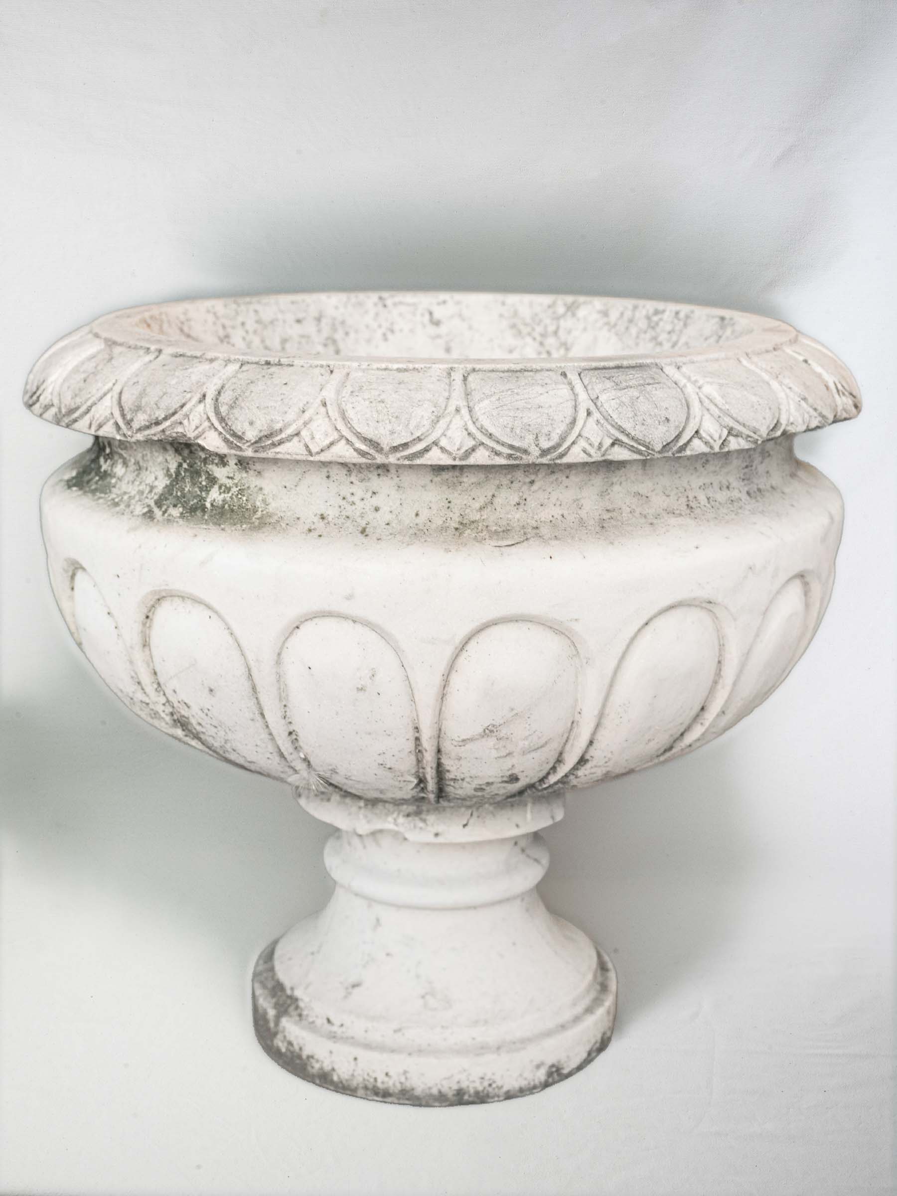 Substantial Early 20th-Century Carved Marble Jardinière 20" x 22"