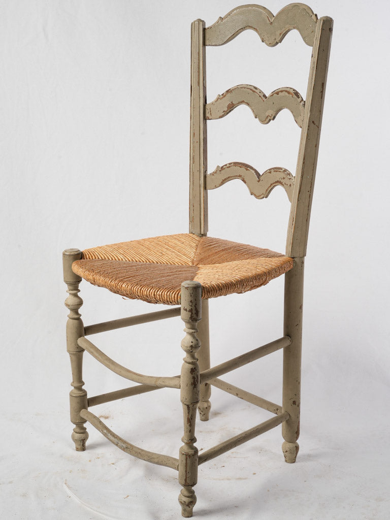 Antique rustic gray chair  