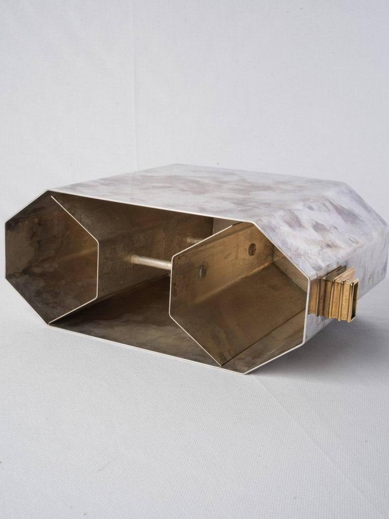 French Art Deco Silver Plated Wine Cooler W/ Divider Circa 1930 - 8¾"