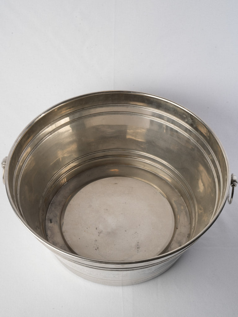 Large Silver-Plated Vintage Hotel Champagne Cooler - 22¾"