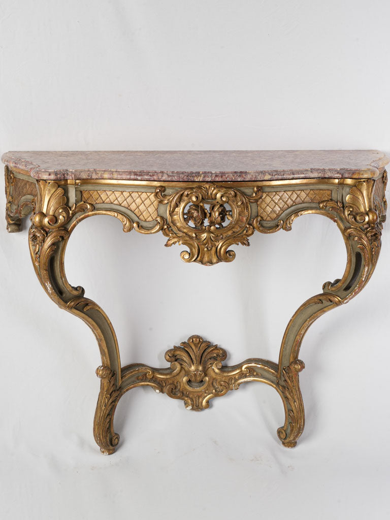 Antique gilded wall console