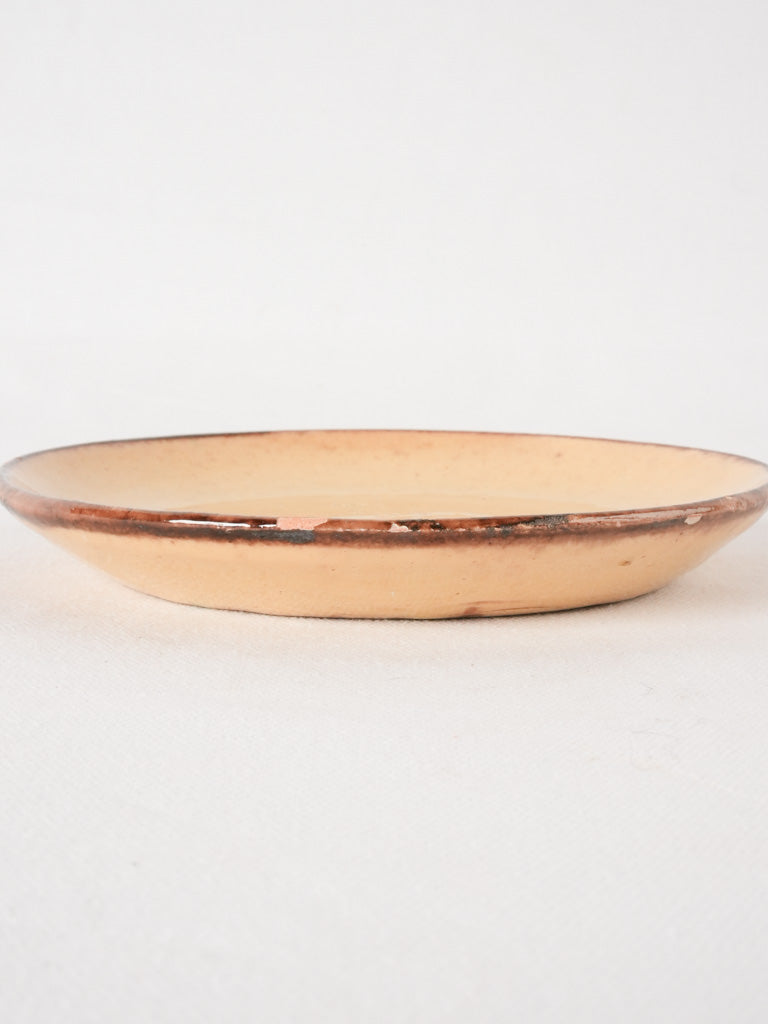 Rustic small Dieulefit earthenware plate