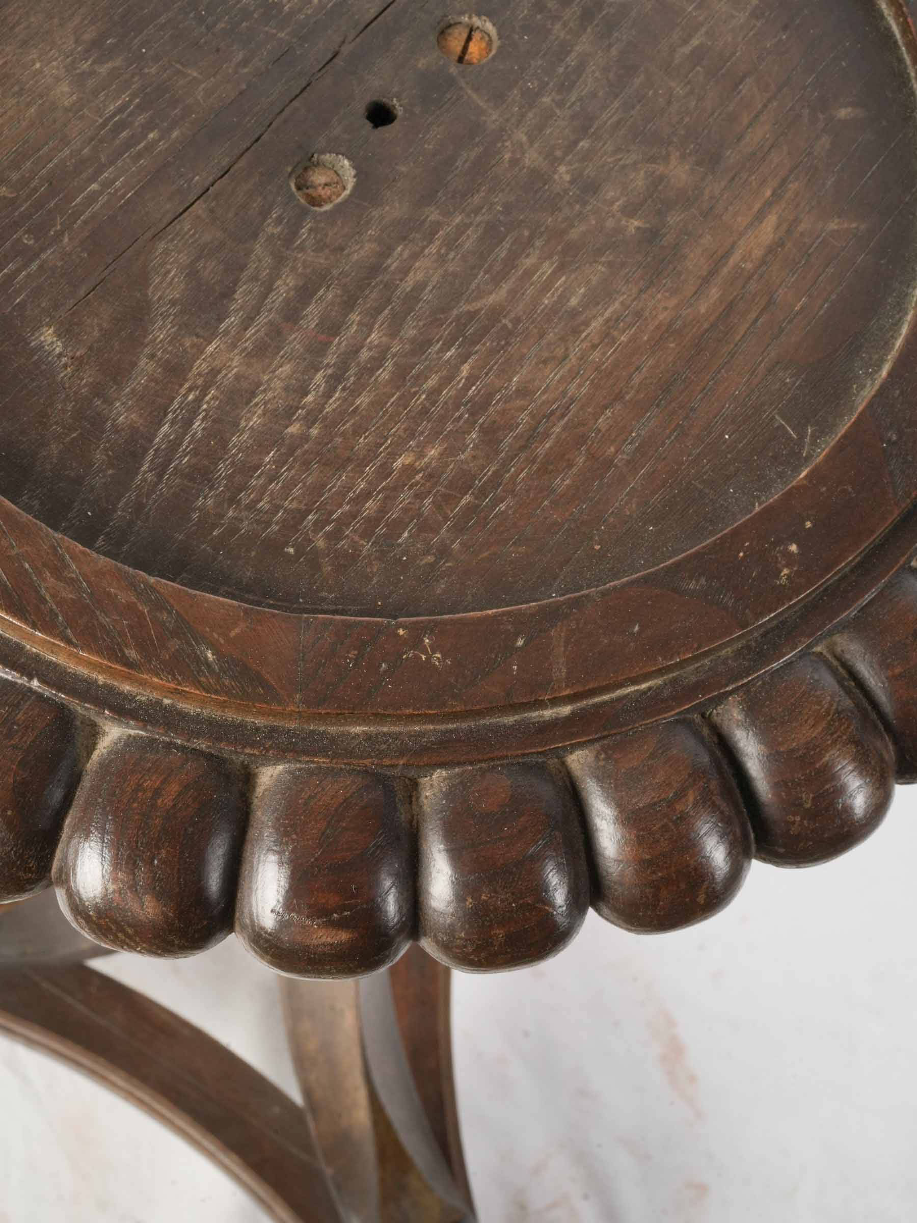 Late 19th Century French Carved Wood Display Pedestal w/ Lion Paw Feet - 38¼"