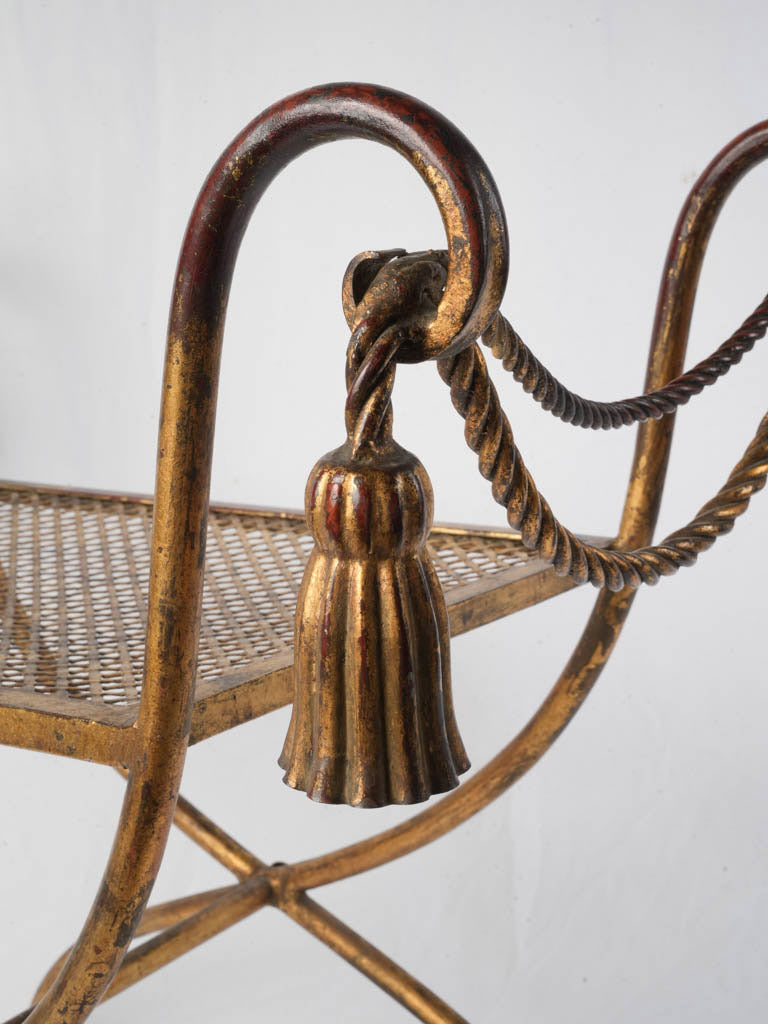 Decorative tassel-gilt curule stool   