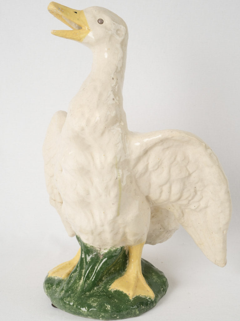 Vintage white French ceramic duck