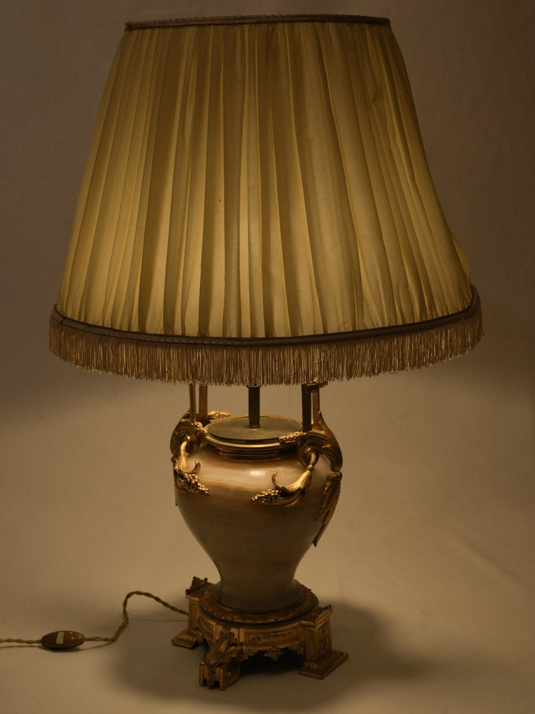 Refined French Agate Urn Lamp w/ Chased Ormolu c. 1900 - 30"