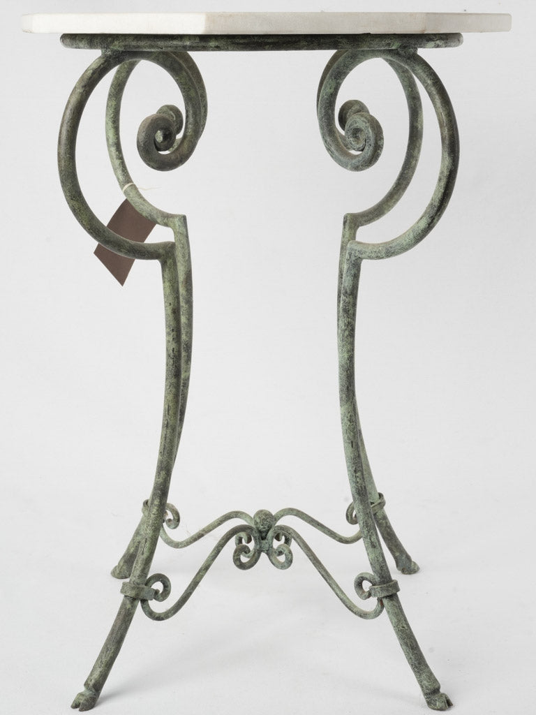 Antique bronze lotus motif table