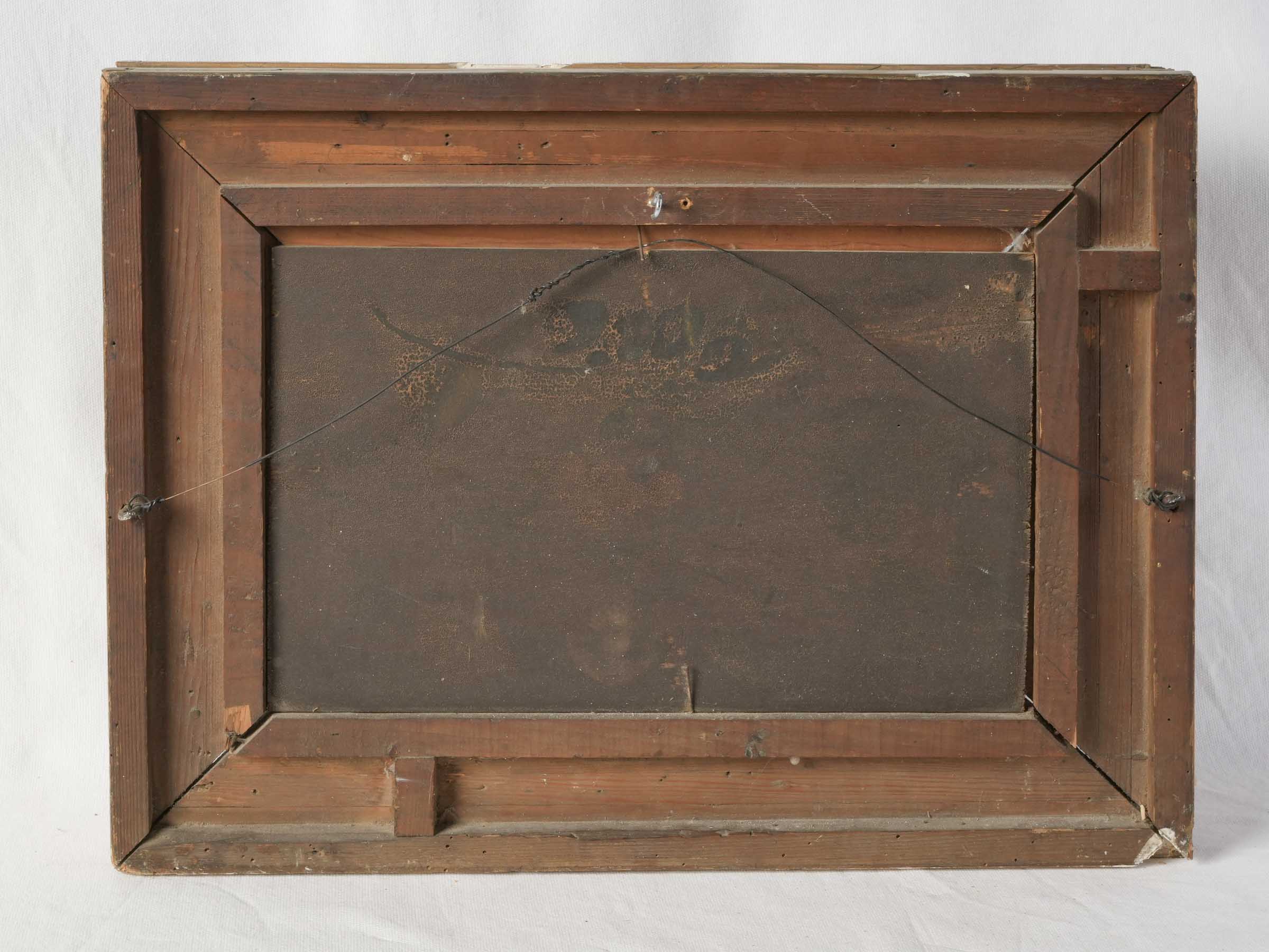 Small French Country Landscape Oil on Panel in Giltwood Frame, Late 19th Century - 16½" x 22"