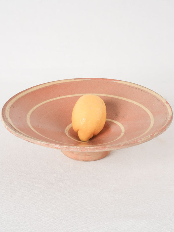 Antique yellow-brown omelet turning plate