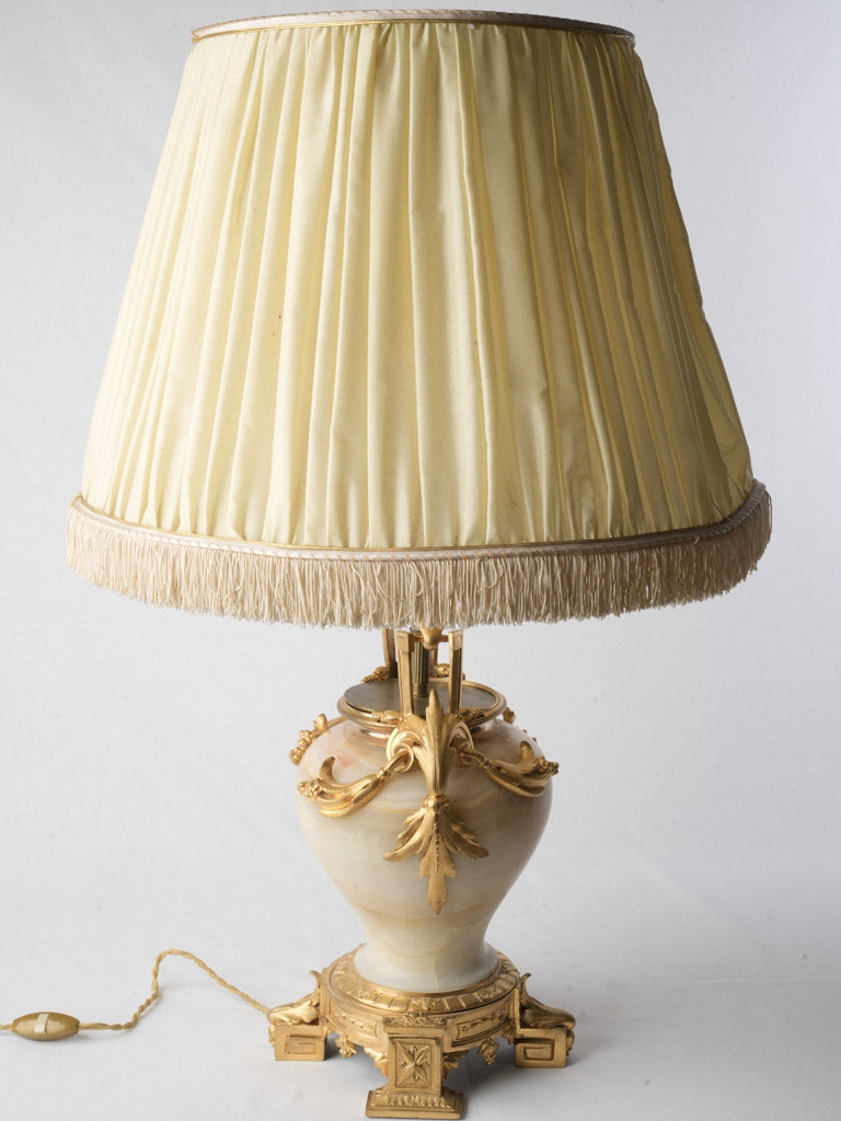 Refined French Agate Urn Lamp w/ Chased Ormolu c. 1900 - 30"