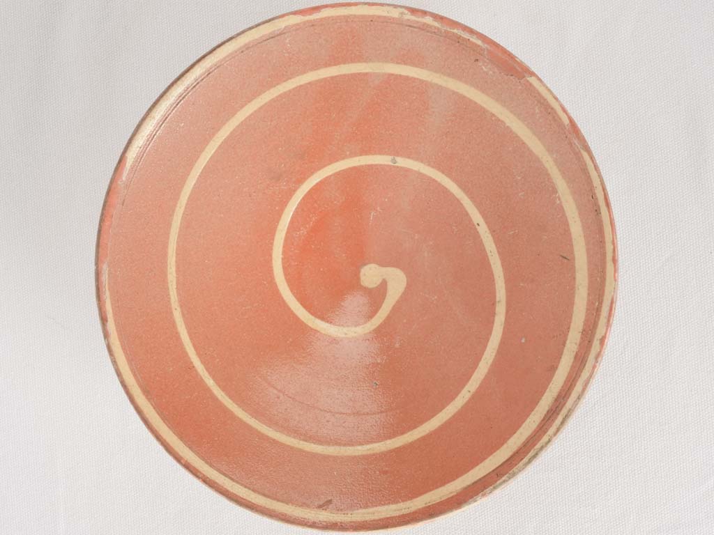 Rustic French ceramic omelet plate